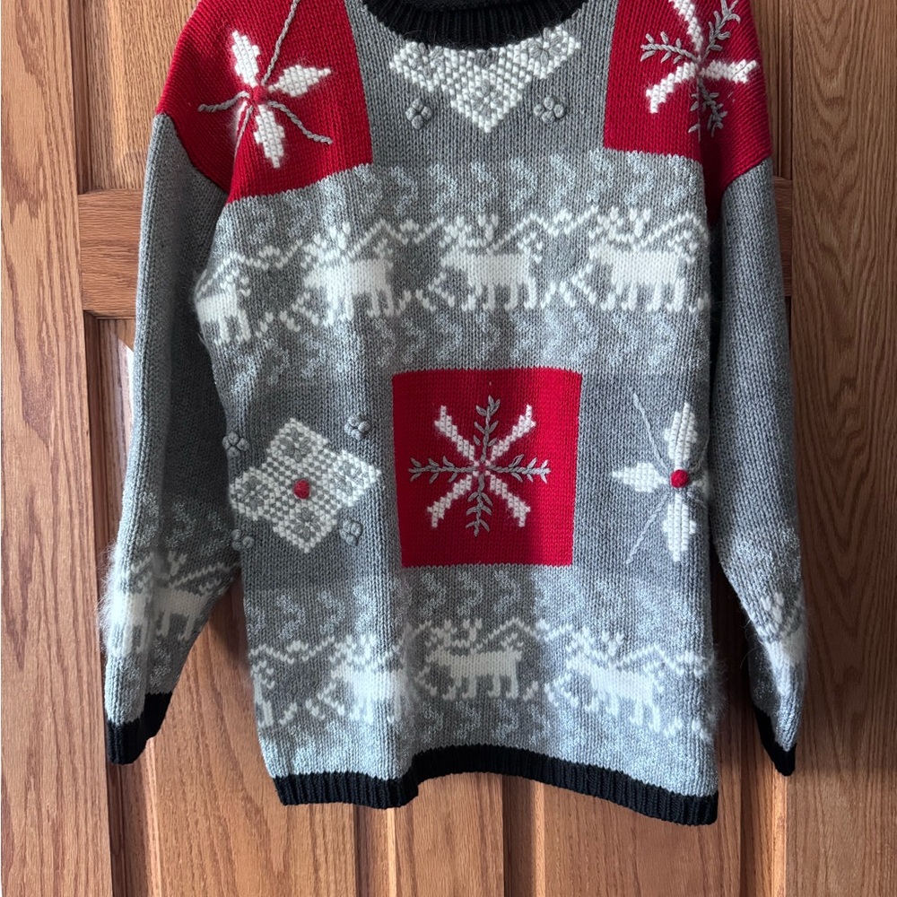 Vintage Christopher & Banks Holiday Knit Sweater